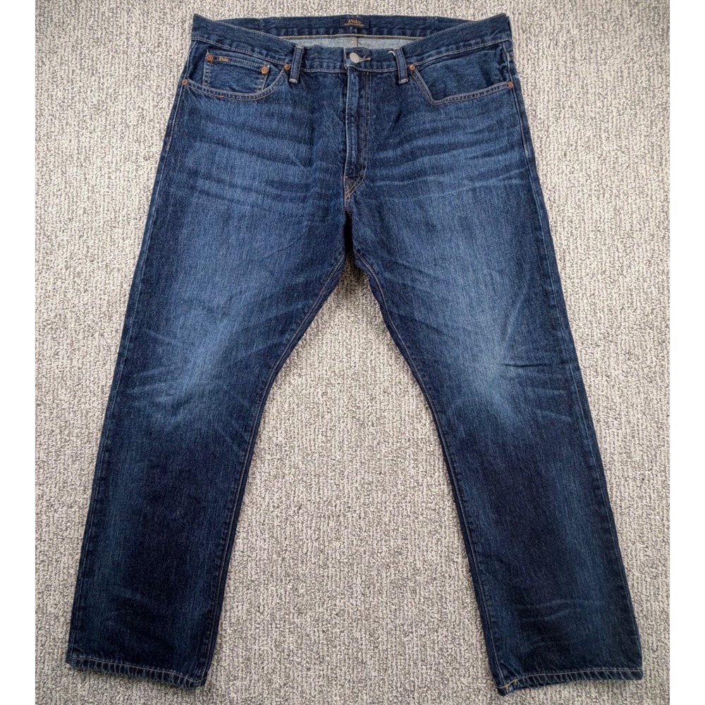 Polo Ralph Lauren Jeans Mens 38(40)/30 Blue Hampton Relaxed Straight Denim
